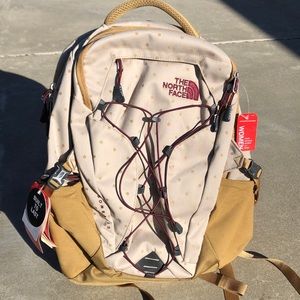 north face polka dot backpack